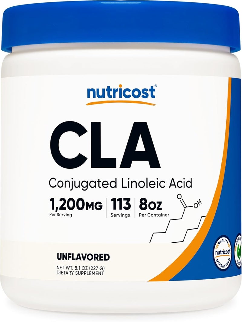 Nutricost CLA Conjugated Linoleic Acid 8oz 227g Powder  Gluten Free GMO Free CLA Supplement - Image 1