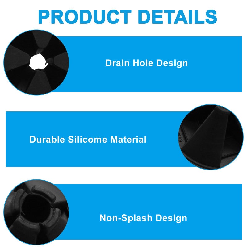 Dijedev 3 1/8" Garbage Disposal Splash Guard, Quiet Garbage Disposal Rubber Drain Insert, Garbage Disposal Parts, Removable Sink Baffles QCB-AM Compatible with Insinkerator Garbage Disposal Parts - Image 3