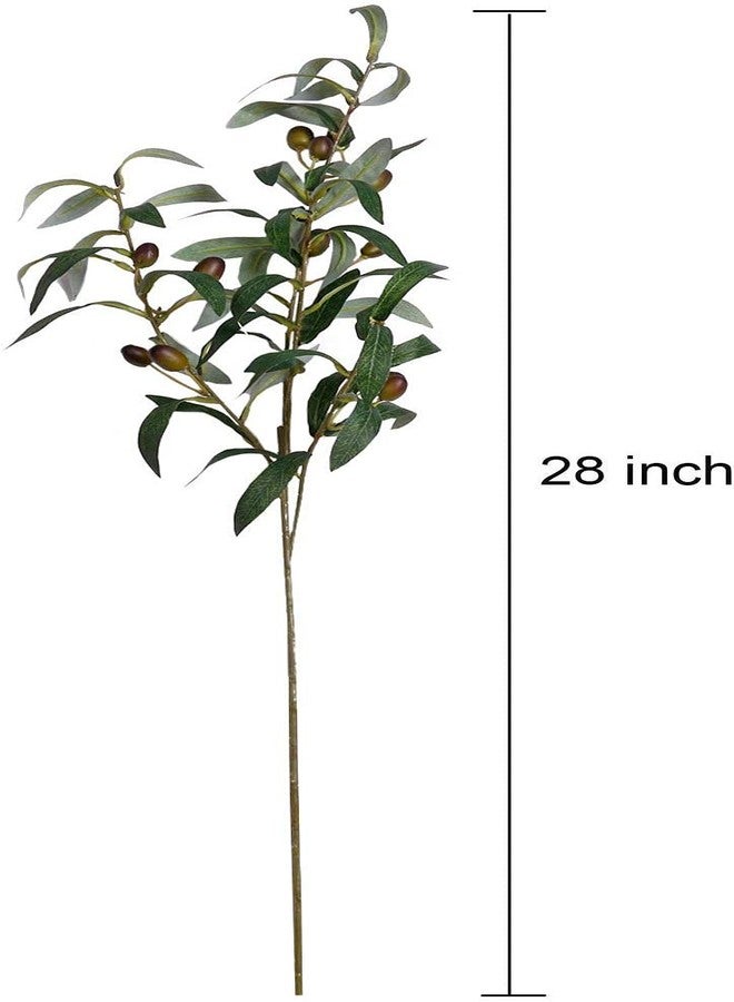 SHACOS 4 PCS 28 inch Artificial Olive Branches for Vases Greenery Olive Stems Faux Tree Branch Twig for Home Wedding Shop Office Garden Decor DIY Floral Crafts - Image 4