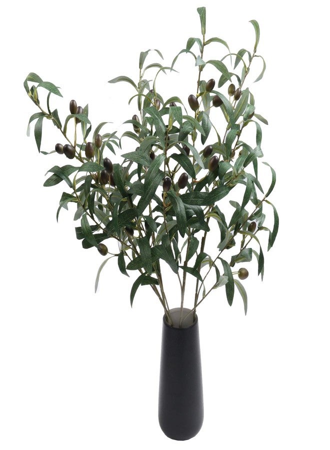 SHACOS 4 PCS 28 inch Artificial Olive Branches for Vases Greenery Olive Stems Faux Tree Branch Twig for Home Wedding Shop Office Garden Decor DIY Floral Crafts - Image 2