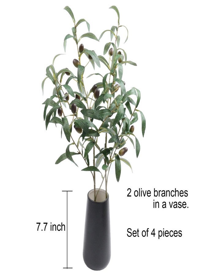SHACOS 4 PCS 28 inch Artificial Olive Branches for Vases Greenery Olive Stems Faux Tree Branch Twig for Home Wedding Shop Office Garden Decor DIY Floral Crafts - Image 3