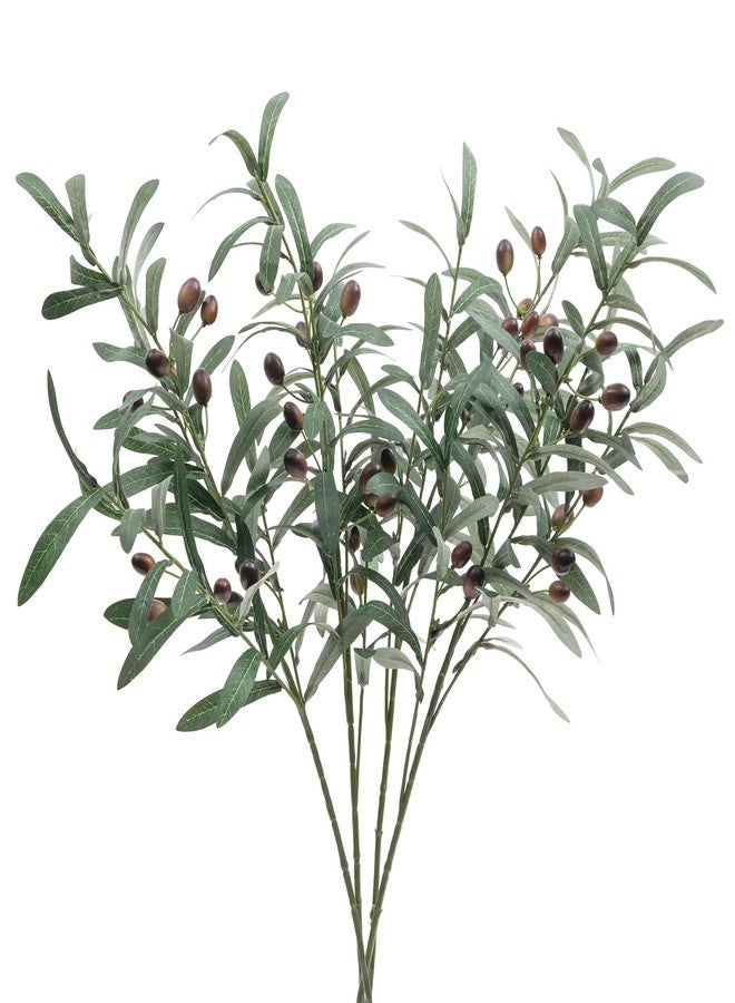 SHACOS 4 PCS 28 inch Artificial Olive Branches for Vases Greenery Olive Stems Faux Tree Branch Twig for Home Wedding Shop Office Garden Decor DIY Floral Crafts - Image 1