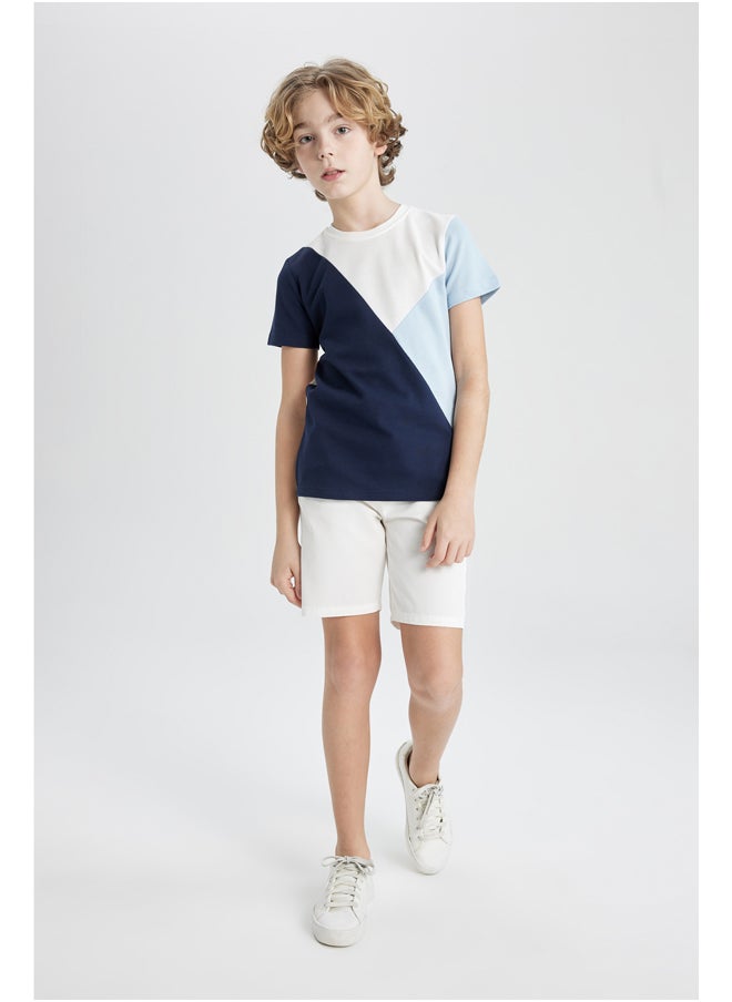 DeFacto - Boy Regular Fit Crew Neck Knitted Short Sleeve T-Shirt - Image 1