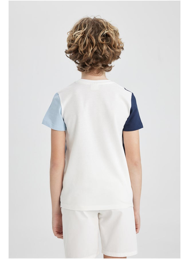 DeFacto - Boy Regular Fit Crew Neck Knitted Short Sleeve T-Shirt - Image 1