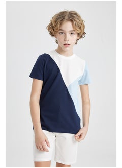 Boy Regular Fit Crew Neck Knitted Short Sleeve T-Shirt