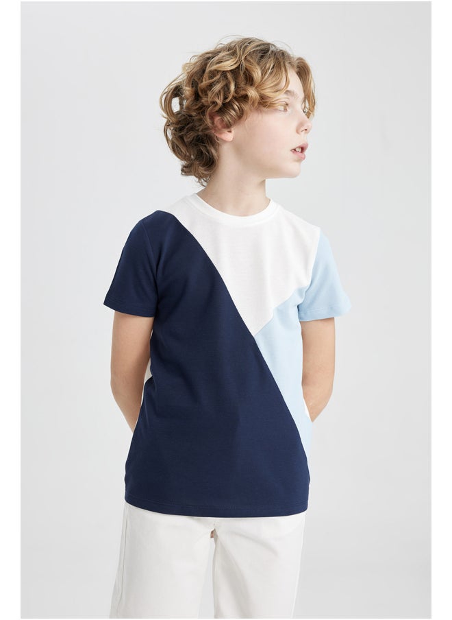 DeFacto - Boy Regular Fit Crew Neck Knitted Short Sleeve T-Shirt - Image 1
