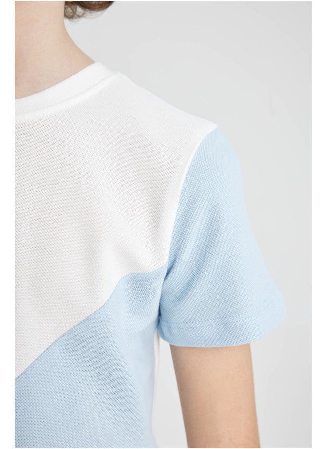 DeFacto - Boy Regular Fit Crew Neck Knitted Short Sleeve T-Shirt - Image 1