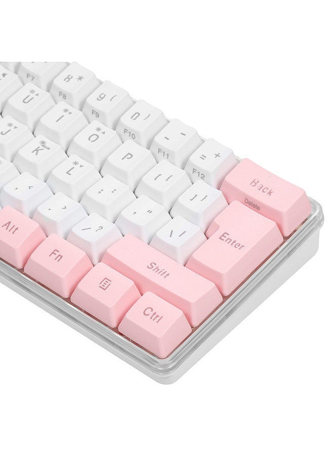 Generic - 61 Keys Wired Keyboard Membrane Keyboard Compact Design RGB Backlight Effect with Multimedia Shortcuts Detachable Data Cable - Image 1