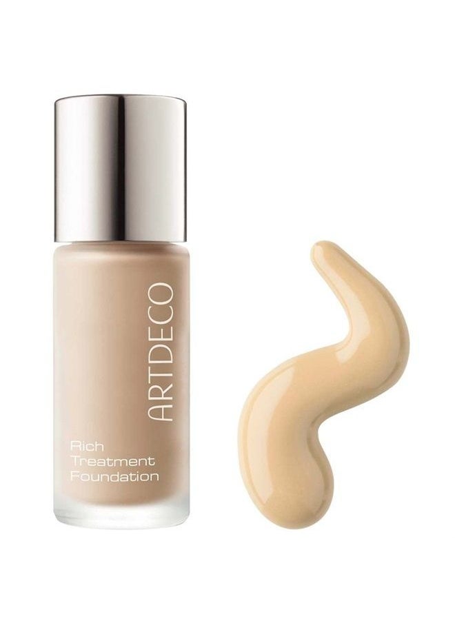 ARTDECO - Rich Treatment Foundation, vanilla rose N°12 (0.67 Fl Oz) – conceals imperfections & creates flawless, radiant complexion, long-lasting, even & velvety-smooth finish, water-resistant, makeup, - Image 1
