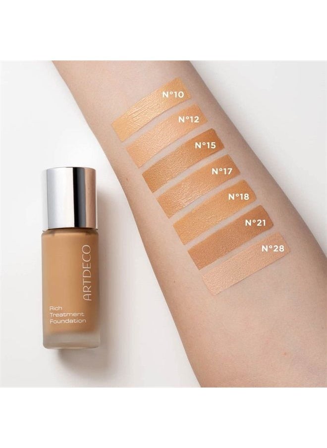 ARTDECO - Rich Treatment Foundation, vanilla rose N°12 (0.67 Fl Oz) – conceals imperfections & creates flawless, radiant complexion, long-lasting, even & velvety-smooth finish, water-resistant, makeup, - Image 1