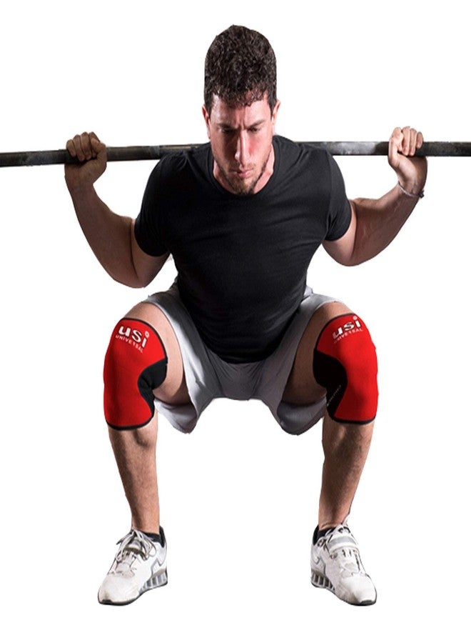 USI UNIVERSAL كم الركبة العالمي من USI، دعامة الركبة KS7 (عبوة من زوج واحد، سمك 7 مم) للتدريب المتقاطع للياقة البدنية، وإصابات الركبة، ودعم كم ضغط الركبة لتخفيف الألم، واللياقة البدنية، ورفع الأثقال (مقاس كبير جدًا) - Image 3