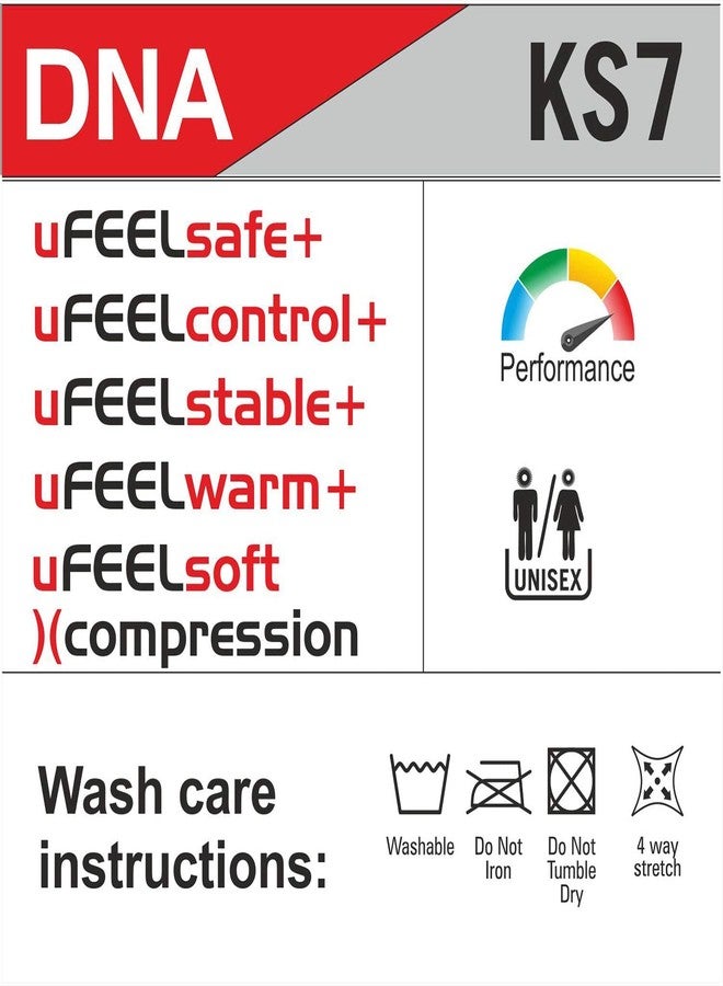 USI UNIVERSAL كم الركبة العالمي من USI، دعامة الركبة KS7 (عبوة من زوج واحد، سمك 7 مم) للتدريب المتقاطع للياقة البدنية، وإصابات الركبة، ودعم كم ضغط الركبة لتخفيف الألم، واللياقة البدنية، ورفع الأثقال (مقاس كبير جدًا) - Image 5