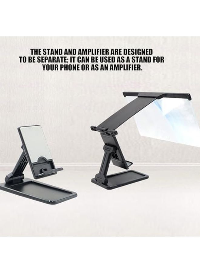 3D HD Mobile Phone Screen Magnifier Projector With Adjustable Stand For Kids Movies TV - Image 5