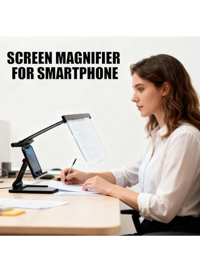 3D HD Mobile Phone Screen Magnifier Projector With Adjustable Stand For Kids Movies TV - Image 3