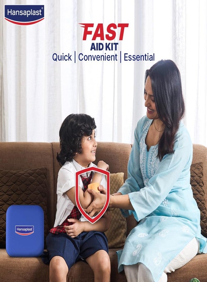 Hansaplast Fast Aid Kit | Emergency Medical Kit for Home, Office, Travel, Car, Sports, Outdoor | Multi-Use Pack for Cuts, Wounds & Injuries | Lightweight & Compact | 9 Items - 38 Pieces - Image 3