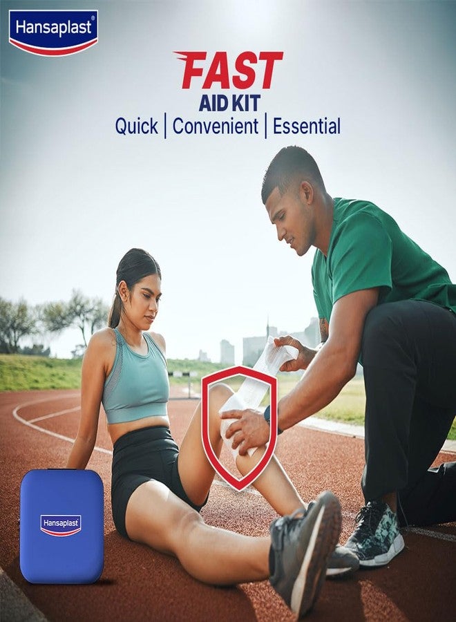 Hansaplast Fast Aid Kit | Emergency Medical Kit for Home, Office, Travel, Car, Sports, Outdoor | Multi-Use Pack for Cuts, Wounds & Injuries | Lightweight & Compact | 9 Items - 38 Pieces - Image 5