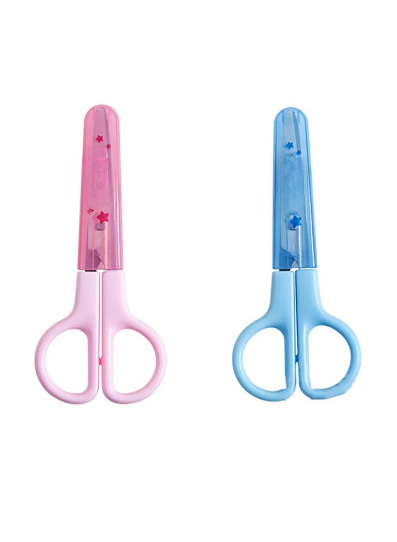 Huitich Mini Student Safety Scissors with Protective Cover - Image 4