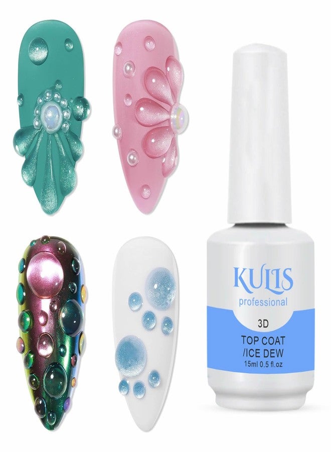 Kulis 3D Sculpting Gel for Nail Art, 15ML Clear Water Droplet Rain Drop Effect, Design, Carving, Painting, Rhinestone Glue, Soak Off Manicure DIY Home - Image 1