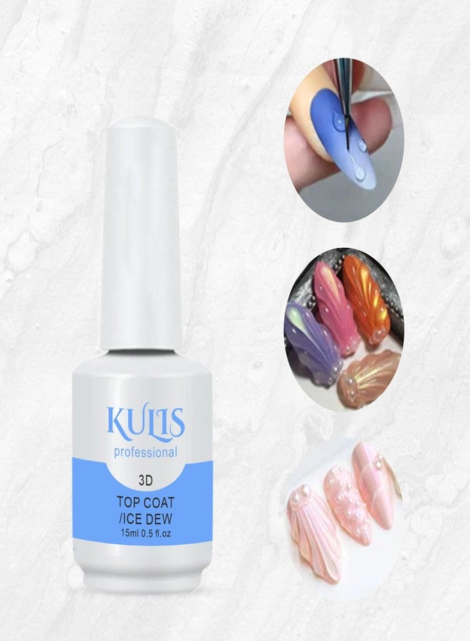 Kulis 3D Sculpting Gel for Nail Art, 15ML Clear Water Droplet Rain Drop Effect, Design, Carving, Painting, Rhinestone Glue, Soak Off Manicure DIY Home - Image 2