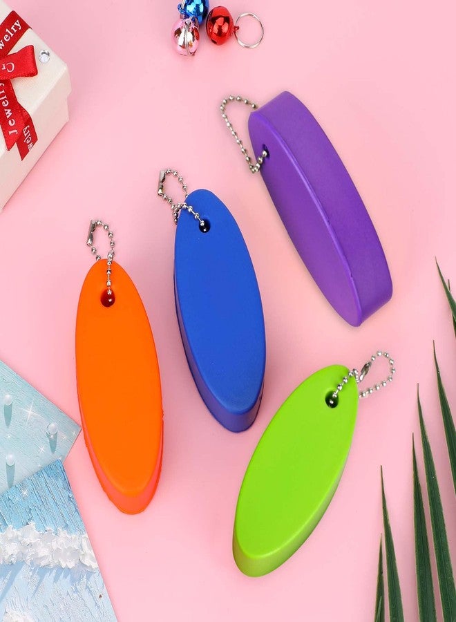 Sliverdew 4 PCS Floating Key Chain for Boating, Oval Boat Key Floating Keychain 4 Colors Float Key Rings for Boating, Fishing, Kayak, Sailing and Outdoor Water Sport - Image 4