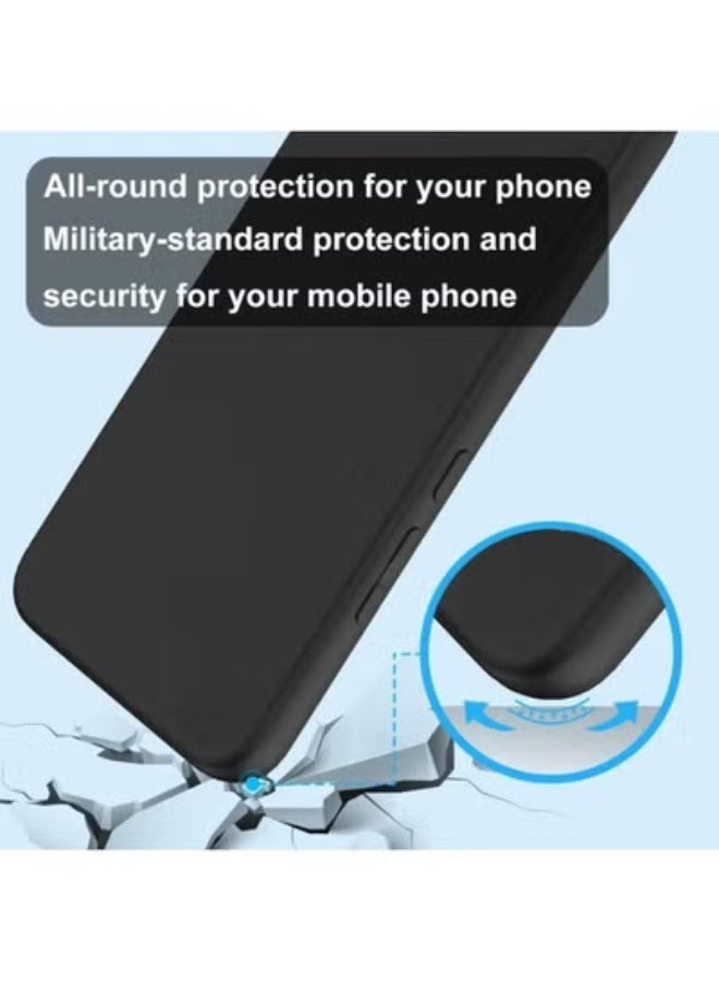 راكسوم جراب متوافق مع هاتف Honor 400 Pro 5G (6.7 بوصة) - غطاء TPU ناعم شفاف وأسود مقاوم للصدمات مع [عبوتين] من واقيات شاشة من الزجاج المقوى، جراب حماية رفيع مقاوم للاصفرار - Image 3