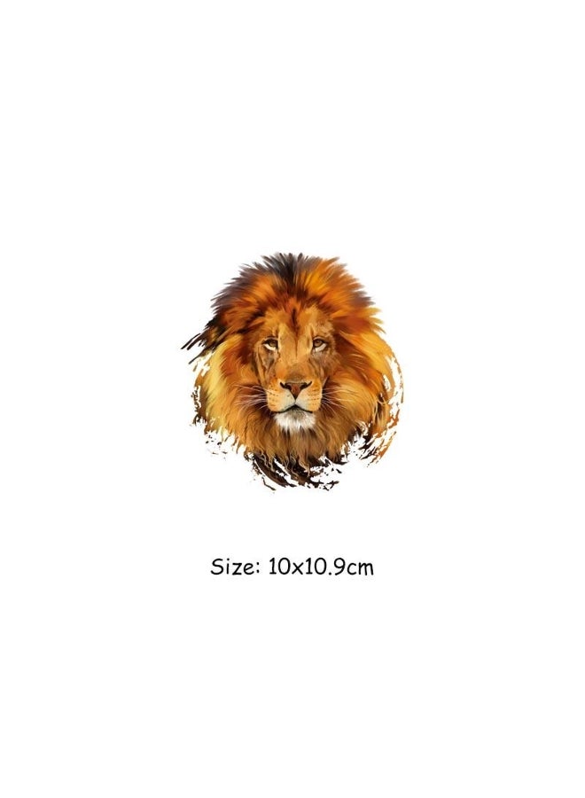 Generic Thermal Stickers Iron On Clothes Tiger Head Thermal Press Vinyl Hoodies Tops Diy A-Level Washable Appliques On Clothes  - Image 2