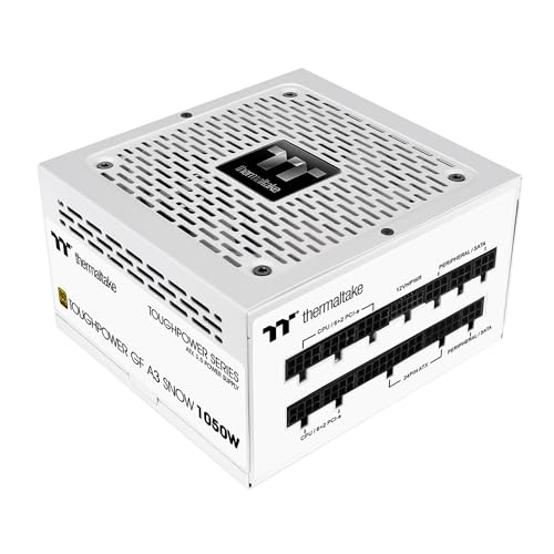 Thermaltake Toughpower GF A3 Snow Edition 1050W 80+ Gold Full Modular SLI/Crossfire Ready ATX 3.0 Power Supply; PCIe Gen.5 600W 12VHPWR Connector Included; PS-TPD-1050FNFAGU-N; 10 Year Warranty - Image 1