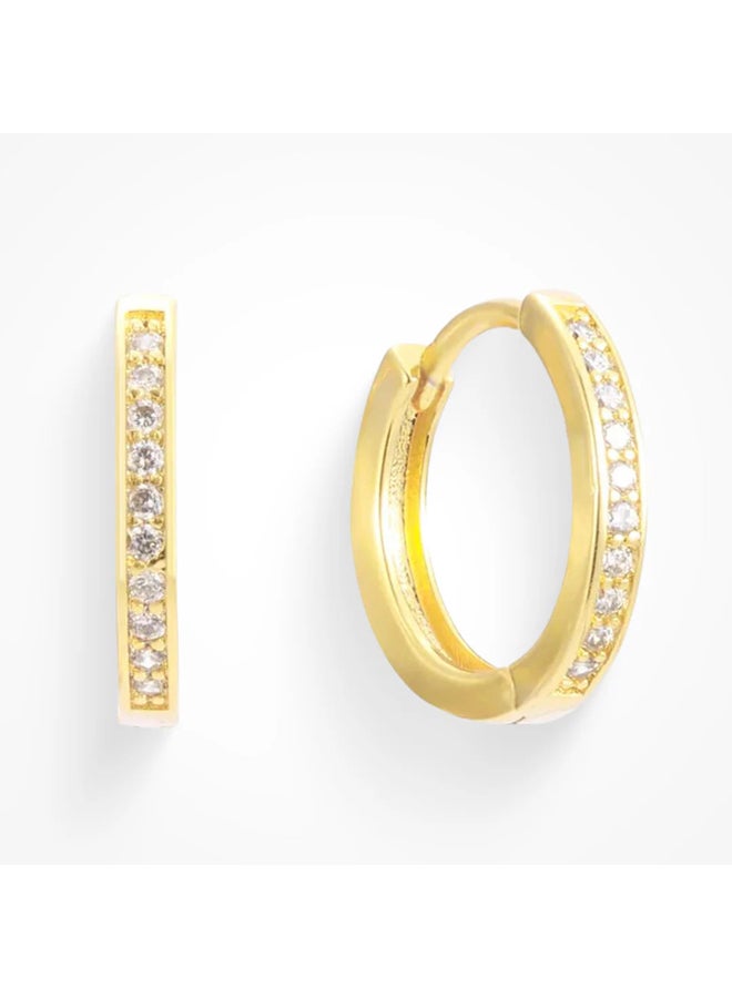 Urban Jewel Everyday Crystal Hoop Earrings 