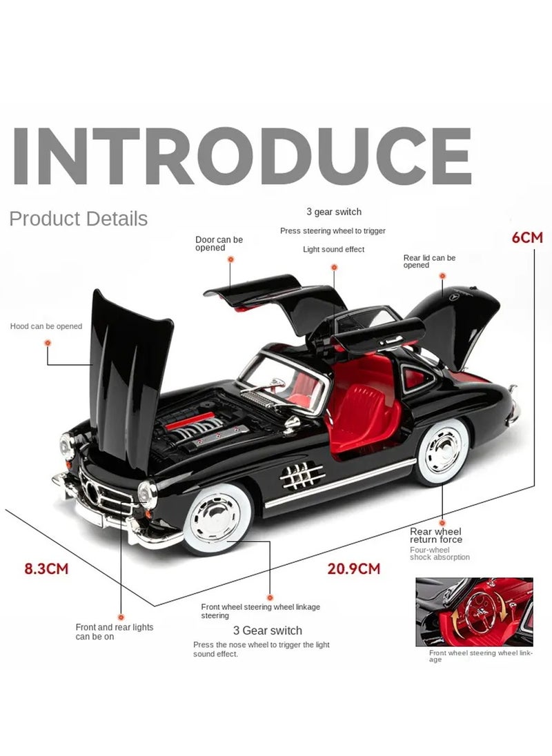 Toyland - 1:24 Scale Diecast  Model car with Realistic Simulation Engine Sounds and Illuminated Vehicle Lights, Functional Pullback Motor, Hinged Openable Doors Revealing Interior Details - A Highly Detailed Replica for Collectors and Enthusiasts - Image 1