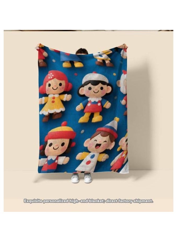 general Children's or student cartoon flannel thin blanket (warm and comfortable, suitable for sleep, games) 100cm*150cm - 916 - Image 1