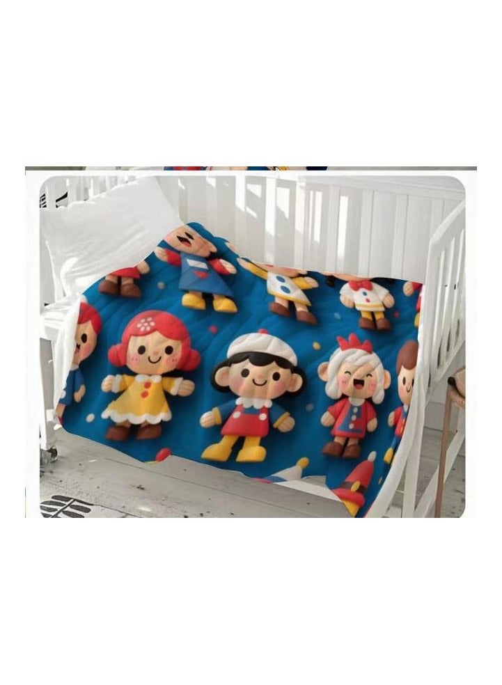 general Children's or student cartoon flannel thin blanket (warm and comfortable, suitable for sleep, games) 100cm*150cm - 916 - Image 3