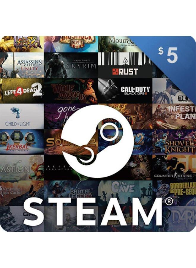 Steam Digital Gift Card -USA 5 USD