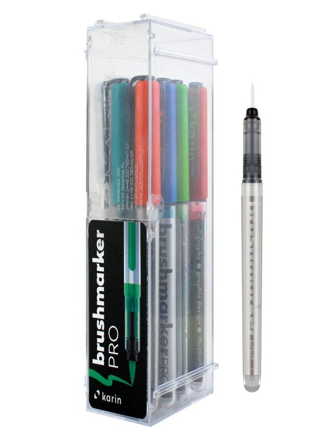 Karin Brushmarker Pro 12pc Basic Colors brush tip markers Set, Blendable, Water-Based, Brush Markers for Adults and Artists, 11 Colors + Colorless Blender, Adult Markers for Coloring Books and more - Image 4