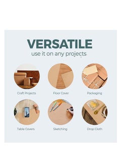 Premify Jumbo Brown Kraft Paper Roll (75cm X 30m) 80GSM, Arts & Crafts Gift Packing Paper, Gift Wrapping Paper, Student Drawing Painting Wall Art Rolls, Butcher Paper  - Image 3
