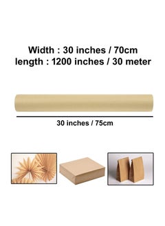 Premify Jumbo Brown Kraft Paper Roll (75cm X 30m) 80GSM, Arts & Crafts Gift Packing Paper, Gift Wrapping Paper, Student Drawing Painting Wall Art Rolls, Butcher Paper  - Image 2