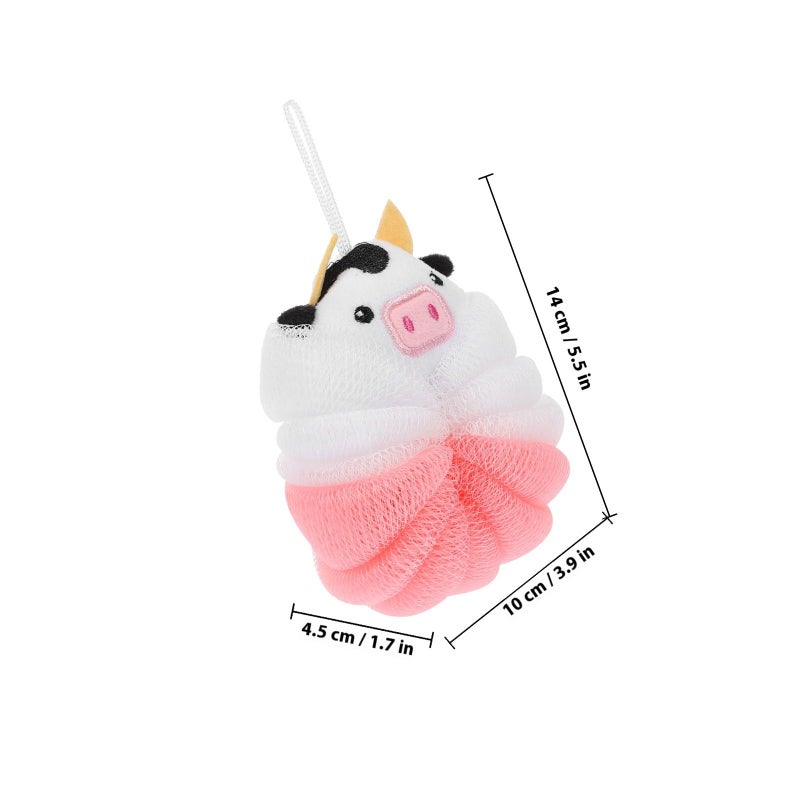 Animal Shaped Bath Loofah Scrubbers 2Pcs Exfoliating Shower Sponges For Sensitive Skin - Image 3