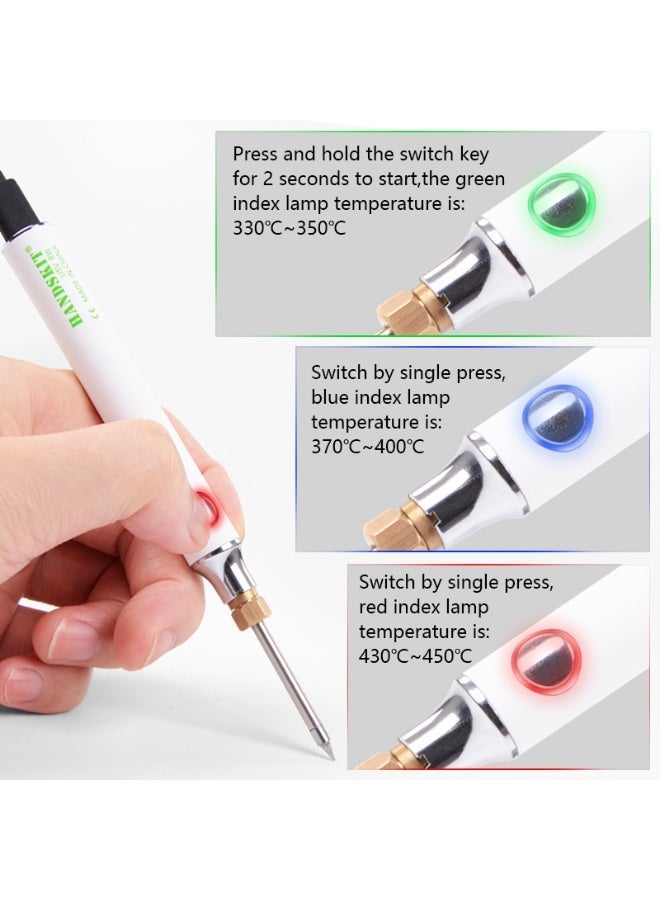 HANDSKIT 5V 8W USB Powered Electric Soldering Solder Iron Pen Hand Welding Gun Fast Heating Tools Kit Outdoor welding tools - Image 3