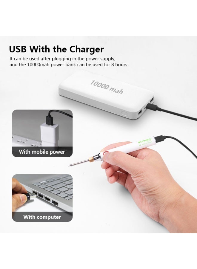 HANDSKIT 5V 8W USB Powered Electric Soldering Solder Iron Pen Hand Welding Gun Fast Heating Tools Kit Outdoor welding tools - Image 2