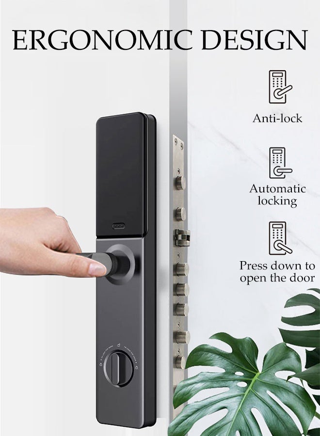 DUNISO Smart Lock，5-in-1 Fingerprint Password Lock，Fingerprint Door Lock with Touchscreen Keypad，Easy Installation，for Home, Apartment, Villa, Office, Hotel - Image 5