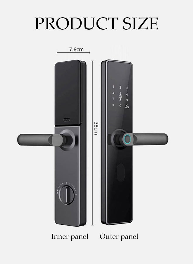 DUNISO Smart Lock，5-in-1 Fingerprint Password Lock，Fingerprint Door Lock with Touchscreen Keypad，Easy Installation，for Home, Apartment, Villa, Office, Hotel - Image 2
