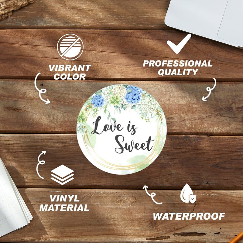 RABOWA Botanical Thank You Quote Stickers Pack for Wedding Bridal Shower Engagement Baby Favors Gift Packaging Circle Vinyl Labels 27Pcs Hat Motorcycle Water Bottles Car Bike - Image 3