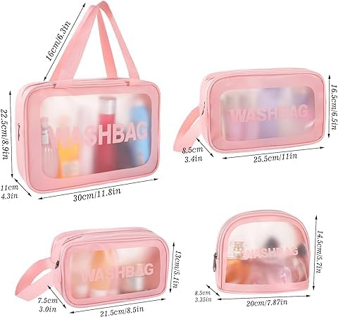 Keetly Makeup Bag Cosmetic Bag for Women Waterproof Portable Makeup Pouch Travel Toiletry Bag for Girls Vanity Bag for Makeup Kit Storage Organizer Make Up Box Brush Bags Pink - Image 2