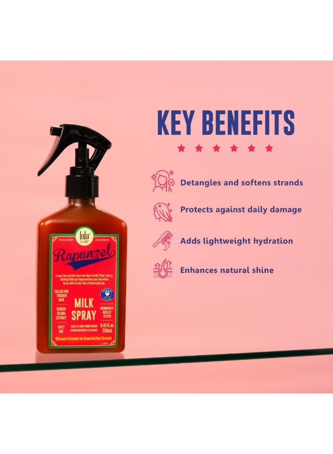 Lola from Rio بخاخ بلسم للشعر مع الكافيين والبروتين المهدرج - يفك تشابك الشعر، يقوي ويحمي الشعر من الحرارة، يعزز نمو الشعر الصحي (250 مل) - Image 3