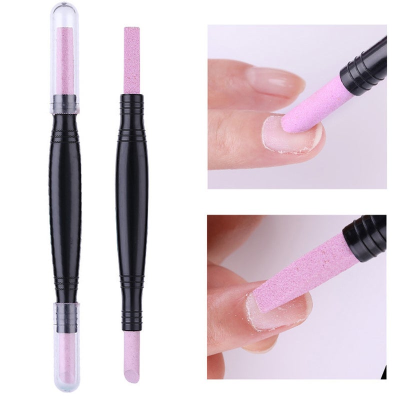 Double-end Quartz Pen Washable Cuticle Remover Dead Skin Remover Nail Pusher Trimmer Pedicure Tools Nail Art Tool - Image 4