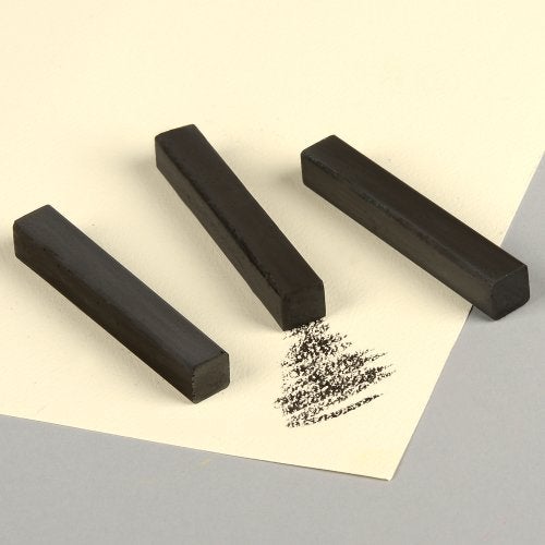 Derwent Alphacolor Soft Square Pastels, Char-Kole, Black, 12 Pastels per Set (167007) - Image 2