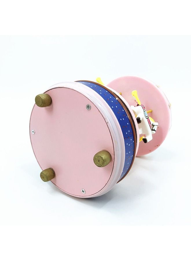 Carousel Music Box, Baking cake ornaments, spinning music boxes for girls (Blue/Pink)  - Image 4