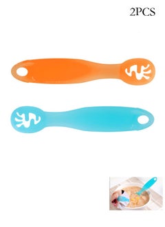 Silicone Baby Spoons, First Stage Self Feeding Dipping Spoon, Teething Friendly Soft Tip With Firm Handle, 100% Silicone,  2 CT, Orange Blue - pzsku/Z605C32CF79EAF4A1D087Z/45/_/1728889598/384b3d2f-2ede-408f-9245-646371566851