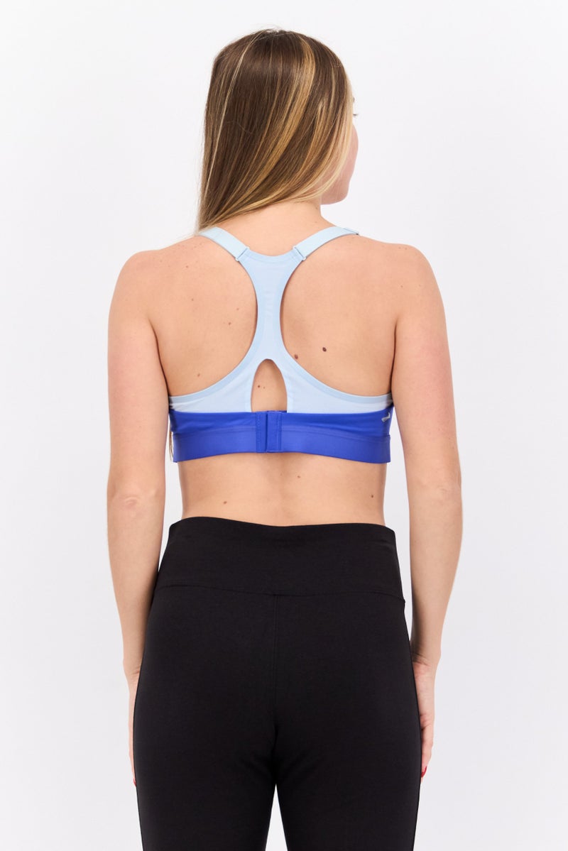 Brooks حمالة صدر رياضية للنساء مبطنة قليلاً للركض، زرقاء - Image 2