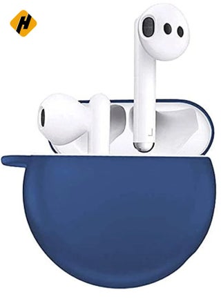 Silicone Case Cover for Huawei FreeBuds 3 - Anti-Shock Full Protection with Carabiner and Charging Port Accessibility - Blue - pzsku/Z605C3A51622F312F4444Z/45/_/1734702078/aaf8acfb-95bf-4cff-a713-97e54ac484a2