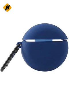 HuHa Silicone Case Cover for Huawei FreeBuds 3 - Anti-Shock Full Protection with Carabiner and Charging Port Accessibility - Blue  - Image 2